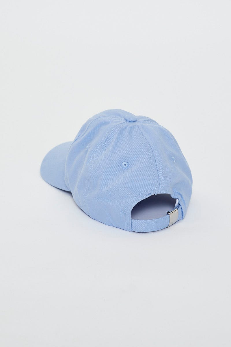 Pale Blue Los Angeles Embroidered Cap For Women By You And All