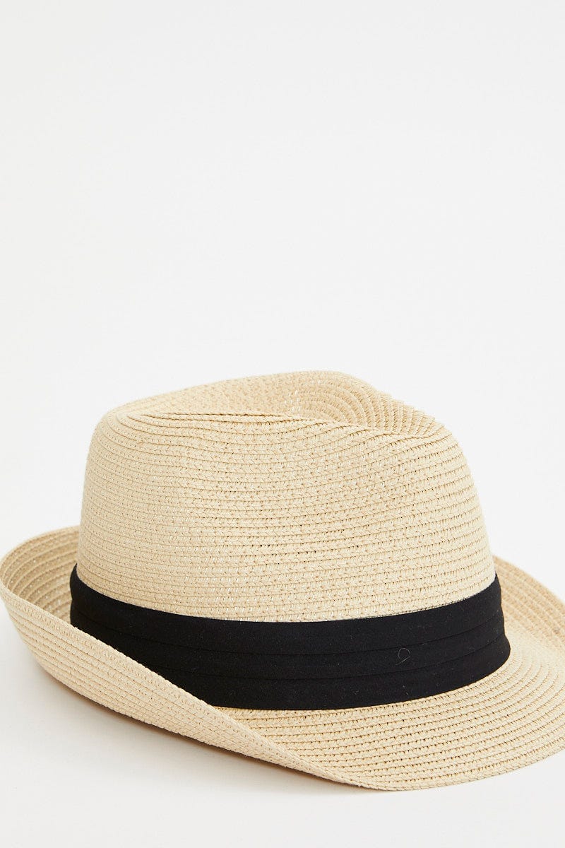 Beige Straw Trilby Hat You All Shop Online You All