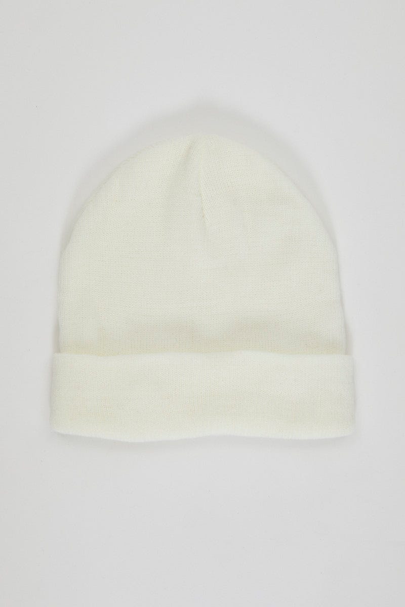Winter Whi Plus Ribbed Beanie For Women By You And All