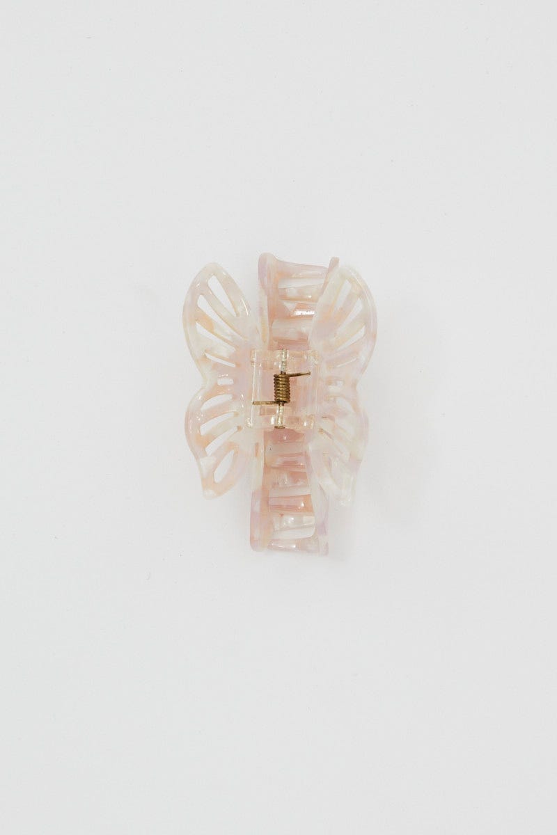 Pink Butterfly Hair Claw For Women By You And All