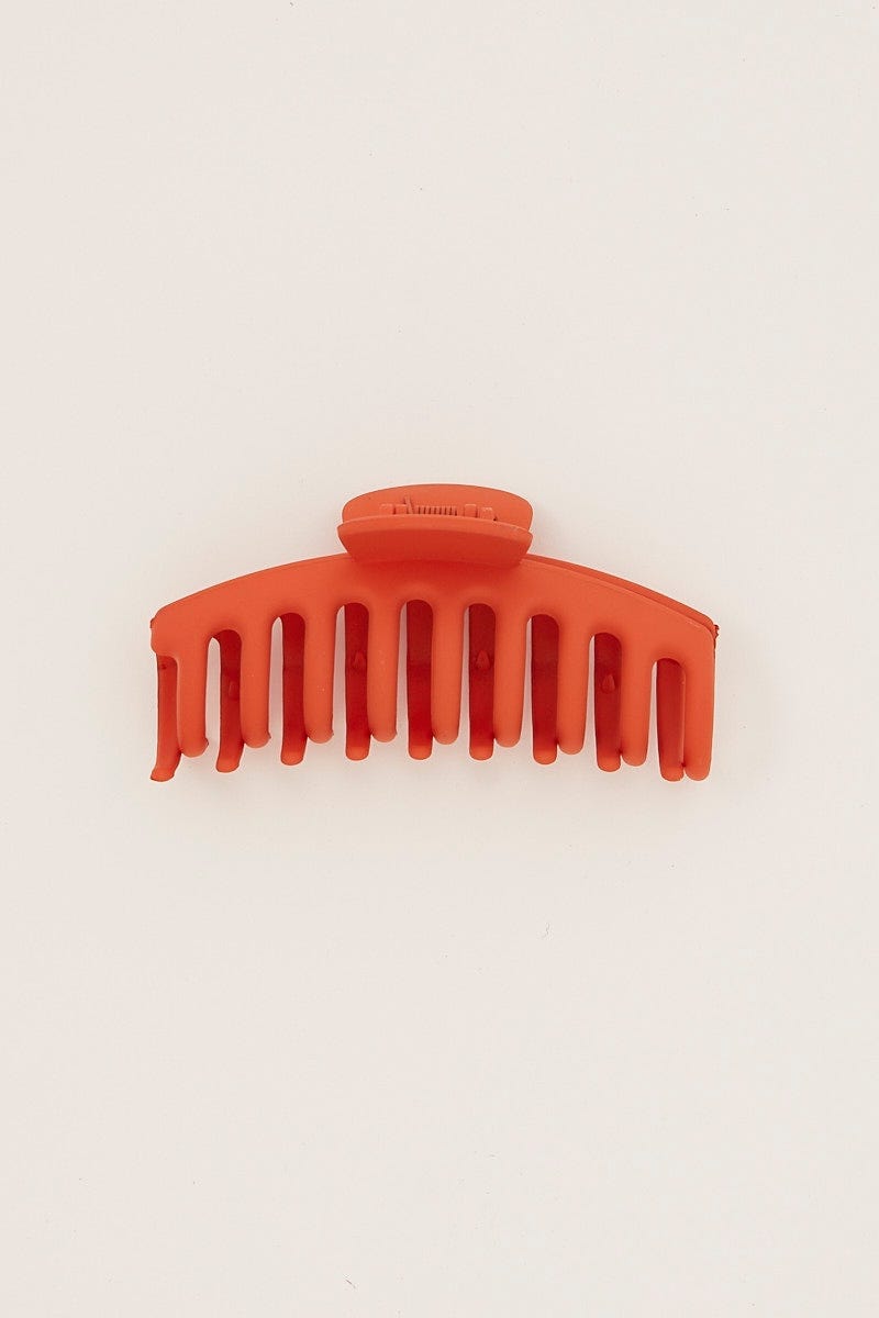 Orange Classic Hair Claw Clip For Women By You And All