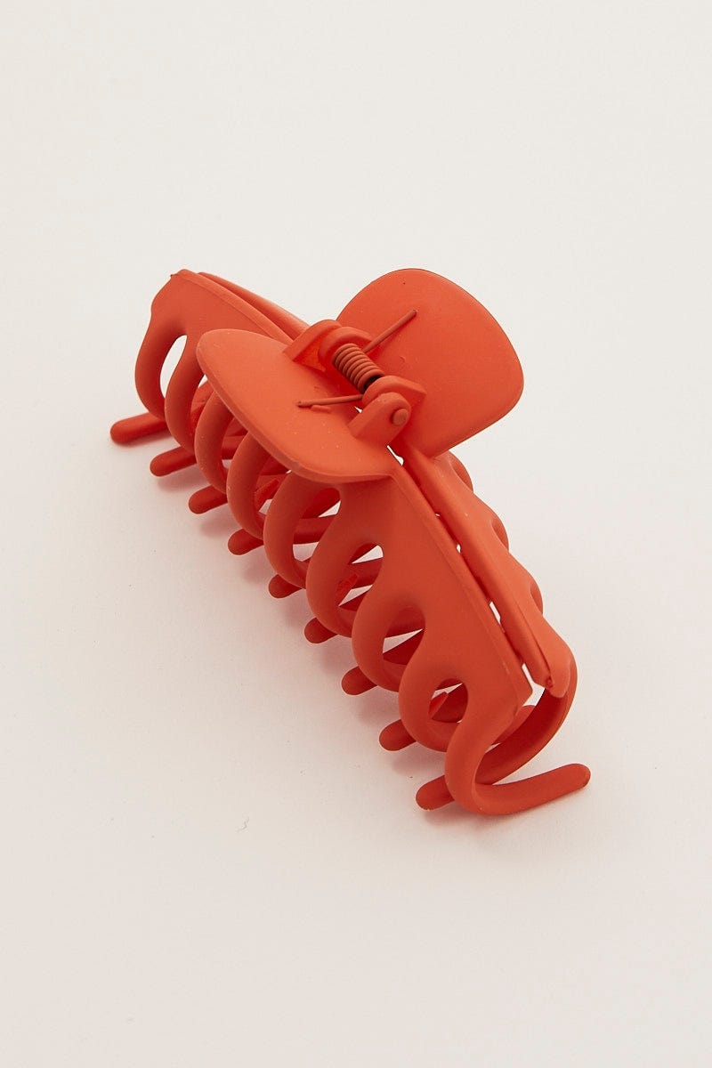 Orange Classic Hair Claw Clip For Women By You And All