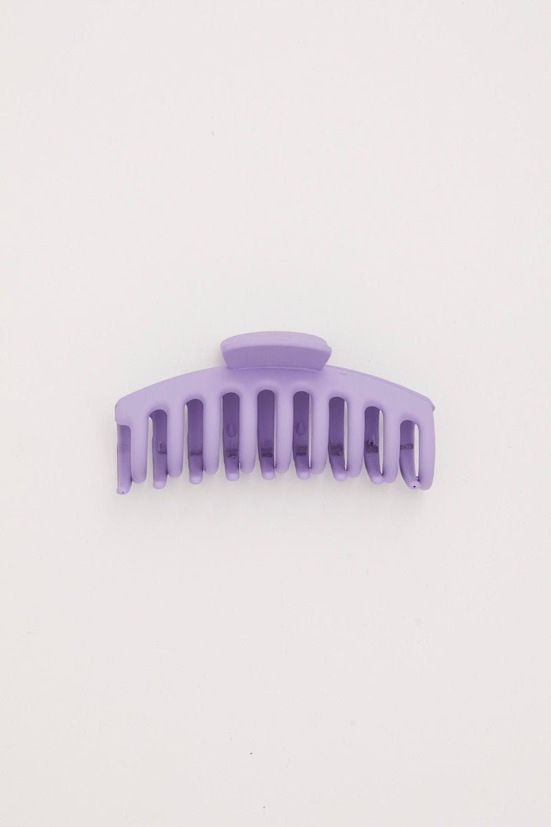 Purple Classic Hair Claw Clip For Women By You And All