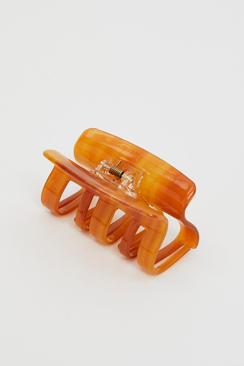 Orange Claw Clip For Women By You And All