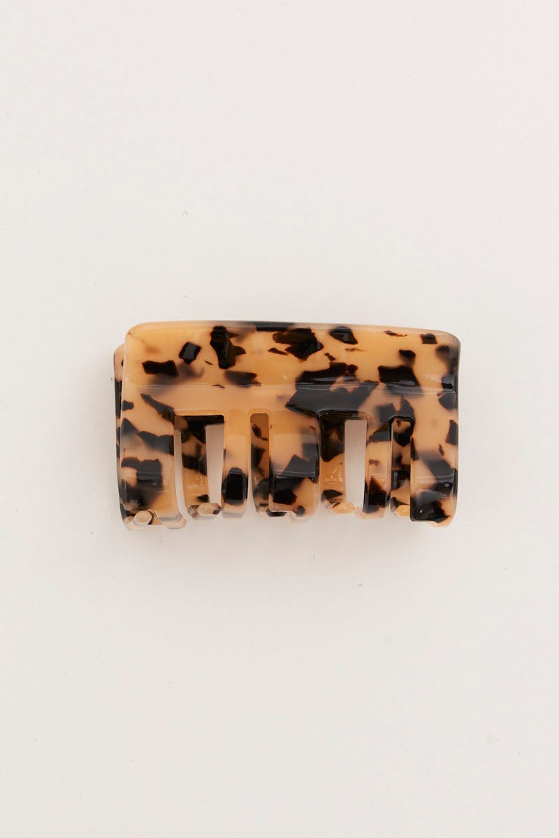 Brown Tortoiseshell Hair Claw Clip For Women By You And All