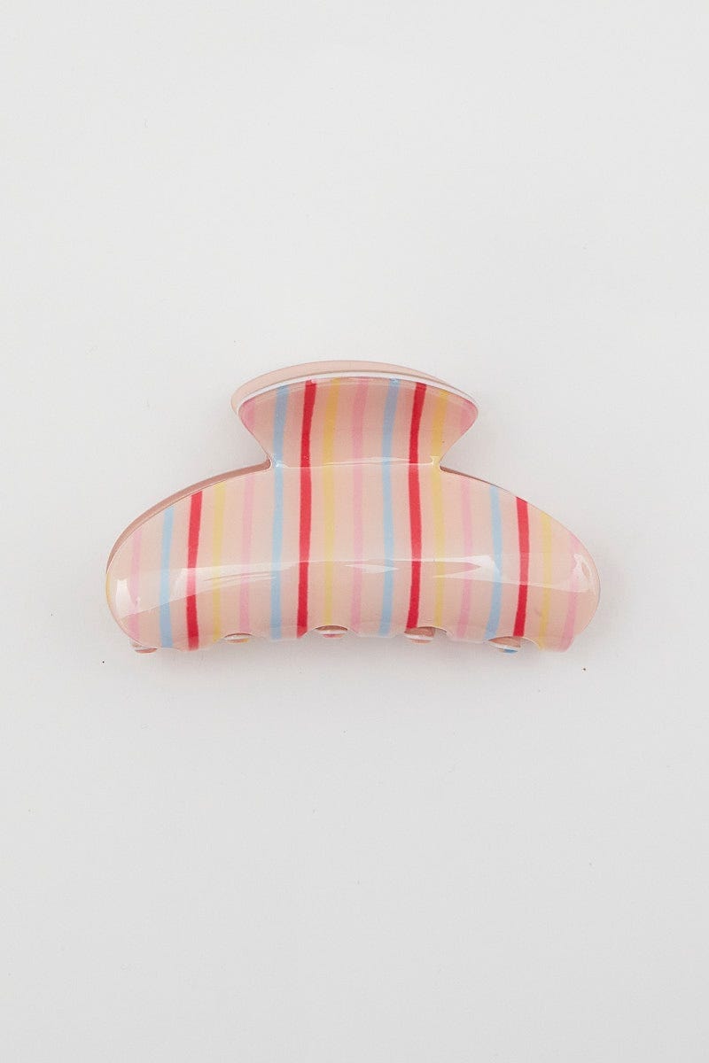 Multi Stripe Claw Clip For Women By You And All