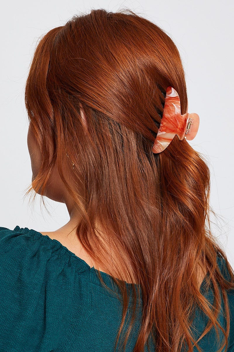 Orange Claw Clip For Women By You And All