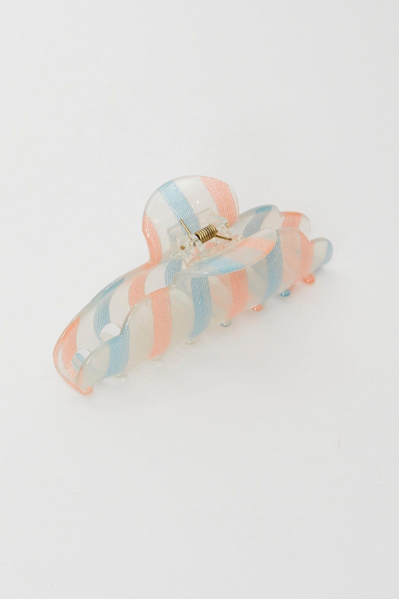 Multi Stripe Claw Clip For Women By You And All