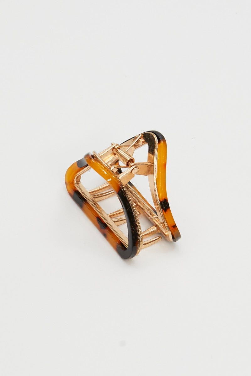 Brown Triangle Claw Clip For Women By You And All