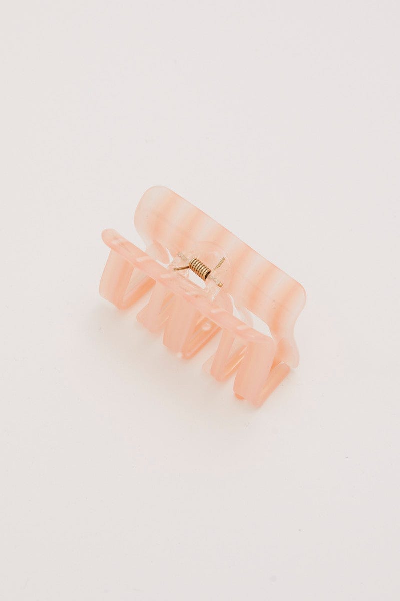 Orange Stripe Claw Clip For Women By You And All