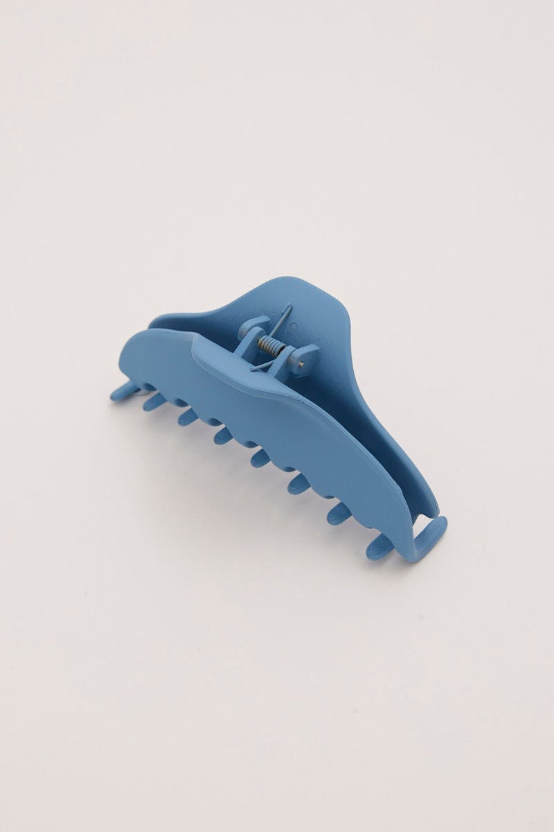 Blue Large Plain Claw Clip For Women By You And All