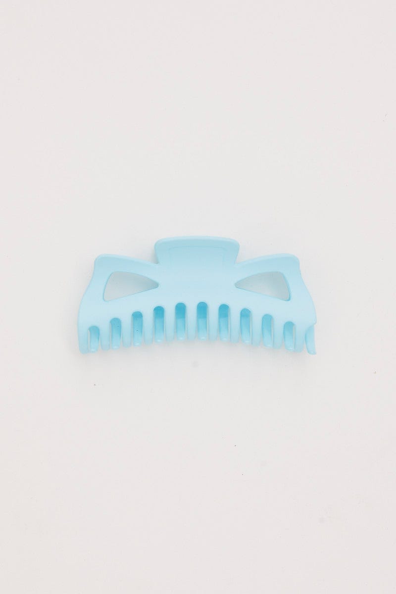 Blue Large Matte Claw Clip For Women By You And All