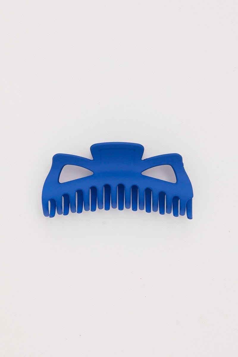 Blue Large Matte Claw Clip For Women By You And All