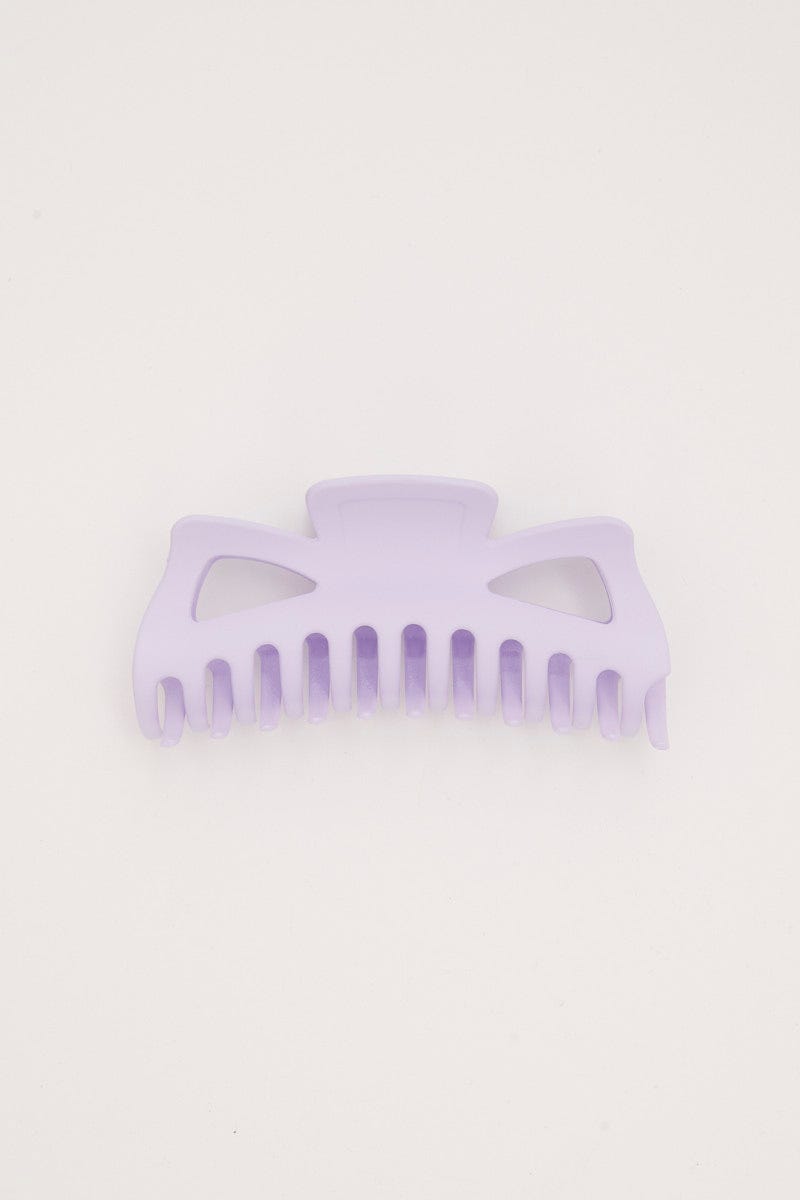 Purple Large Matte Claw Clip For Women By You And All