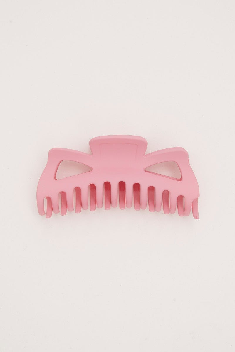 Pink Large Matte Claw Clip For Women By You And All