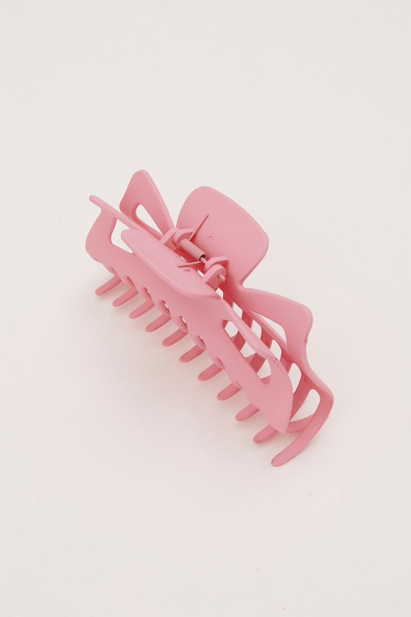 Pink Large Matte Claw Clip For Women By You And All