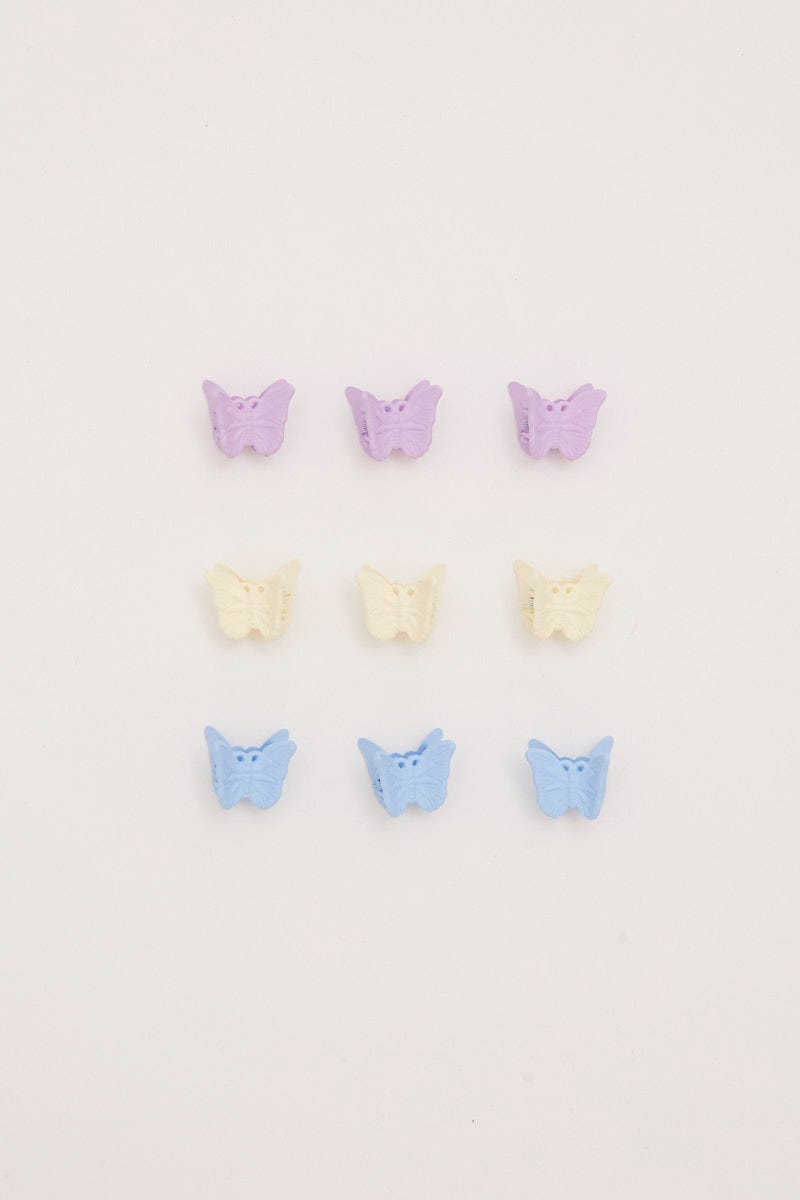 Multi 9 Pack Multi Butterfly Claw Clips For Women By You And All