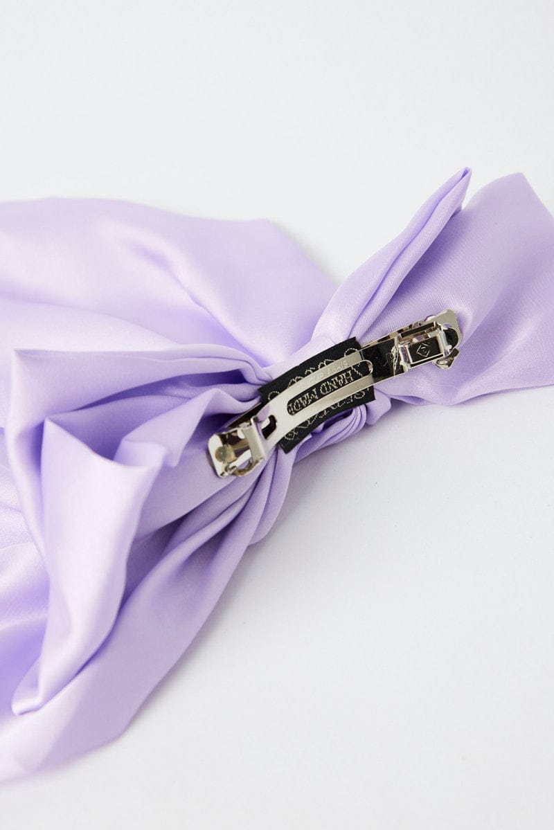Purple Large Bow Hair Clip for YouandAll Fashion