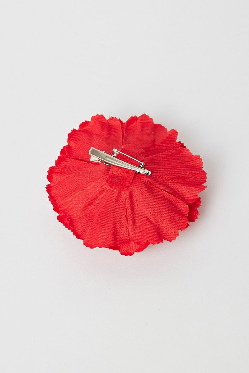 Red Flower Corsage Rosette Pin On Brooch for YouandAll Fashion