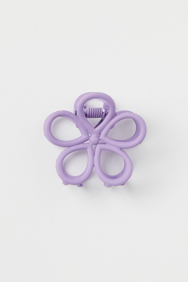 Purple Flower Claw Clip for YouandAll Fashion