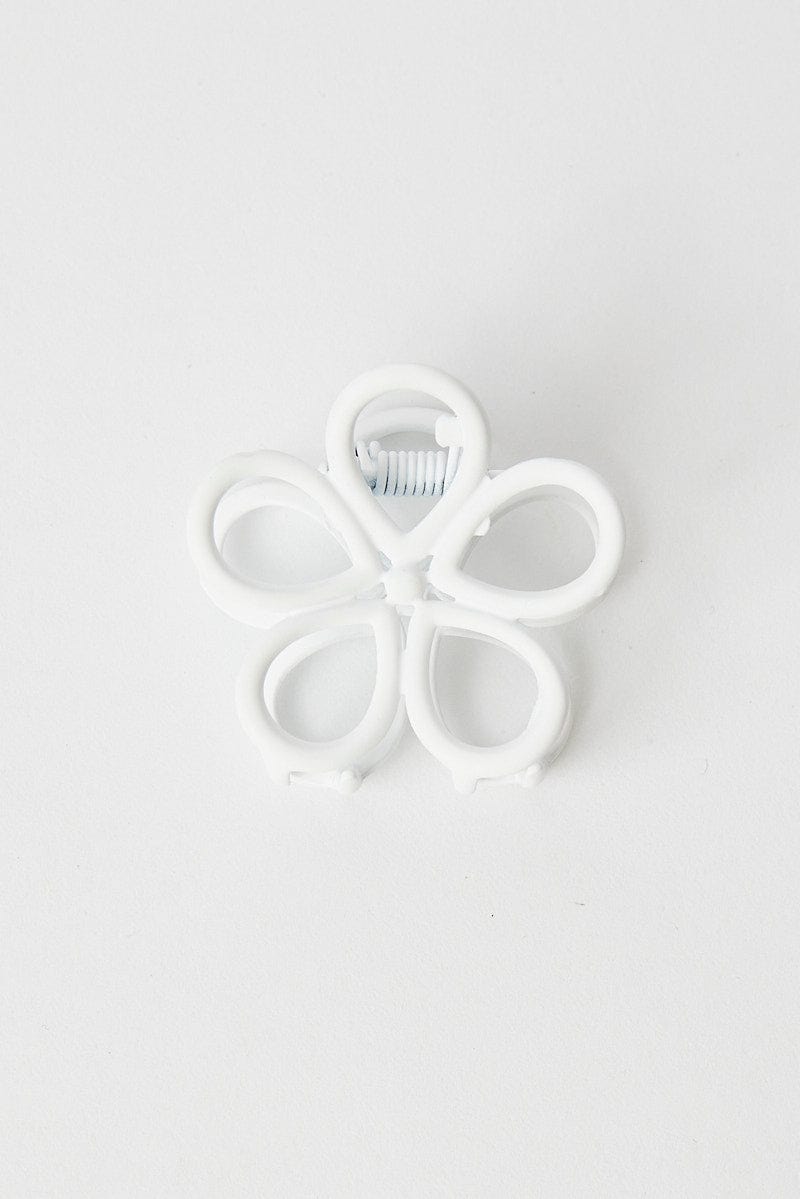 White Flower Claw Clip for YouandAll Fashion