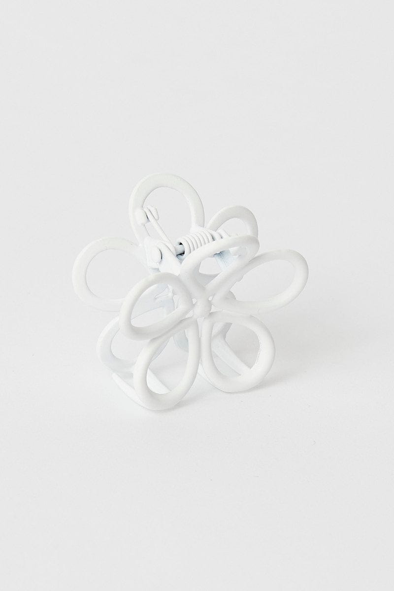 White Flower Claw Clip for YouandAll Fashion