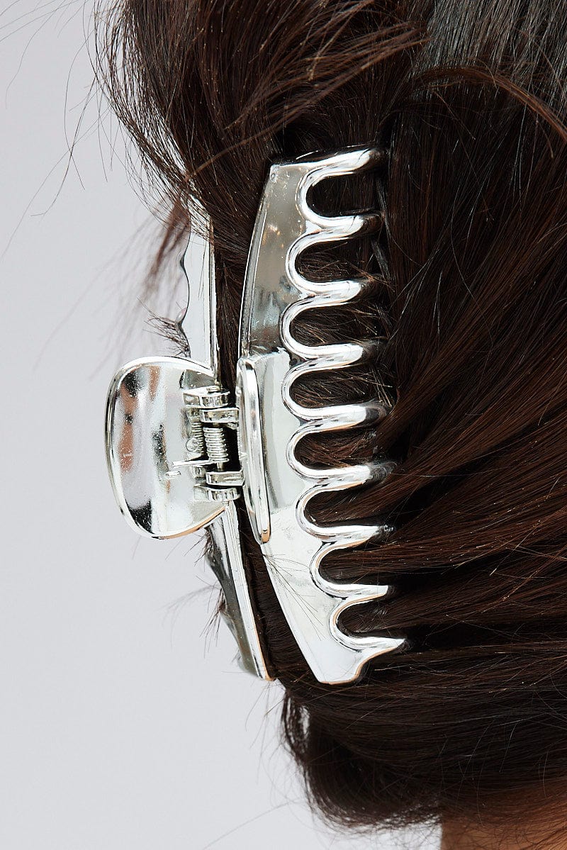 Silver Classic Hair Claw Clip for YouandAll Fashion