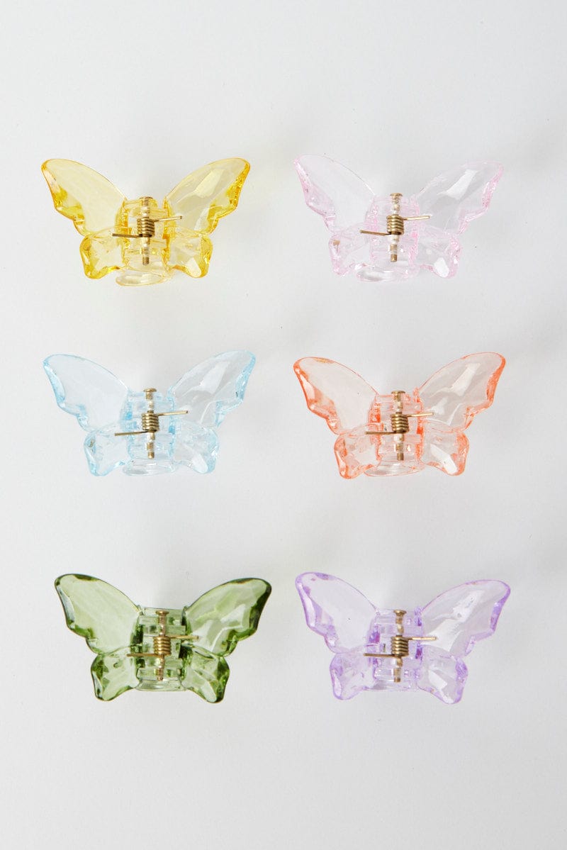 Multi 6 Pack Butterfly Claw Clips for YouandAll Fashion