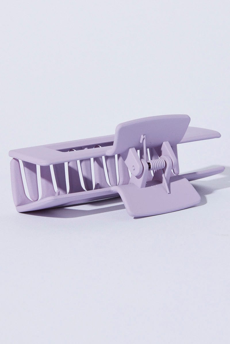 Purple Large Rectangle Claw Clip for YouandAll Fashion