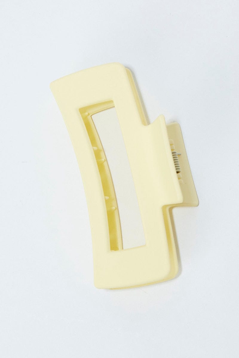 Yellow Large Rectangle Claw Clip for YouandAll Fashion