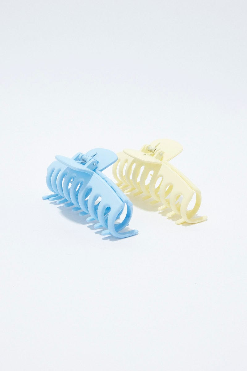 Multi 2 Pack Classic Hair Claw Clips for YouandAll Fashion
