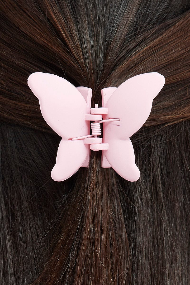 Pink Butterfly Claw Clip | You + All