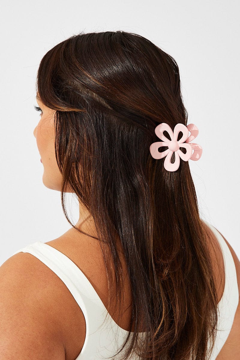 Pink Flower Claw Clips for YouandAll Fashion