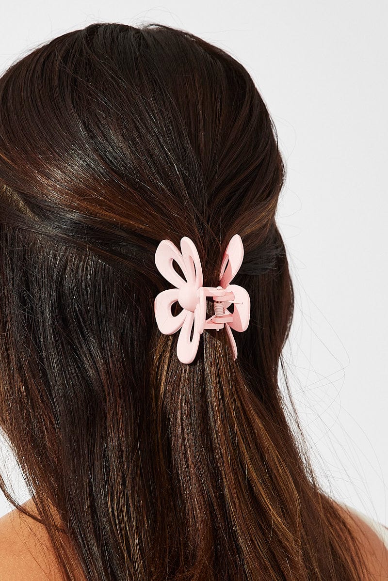 Pink Flower Claw Clips for YouandAll Fashion