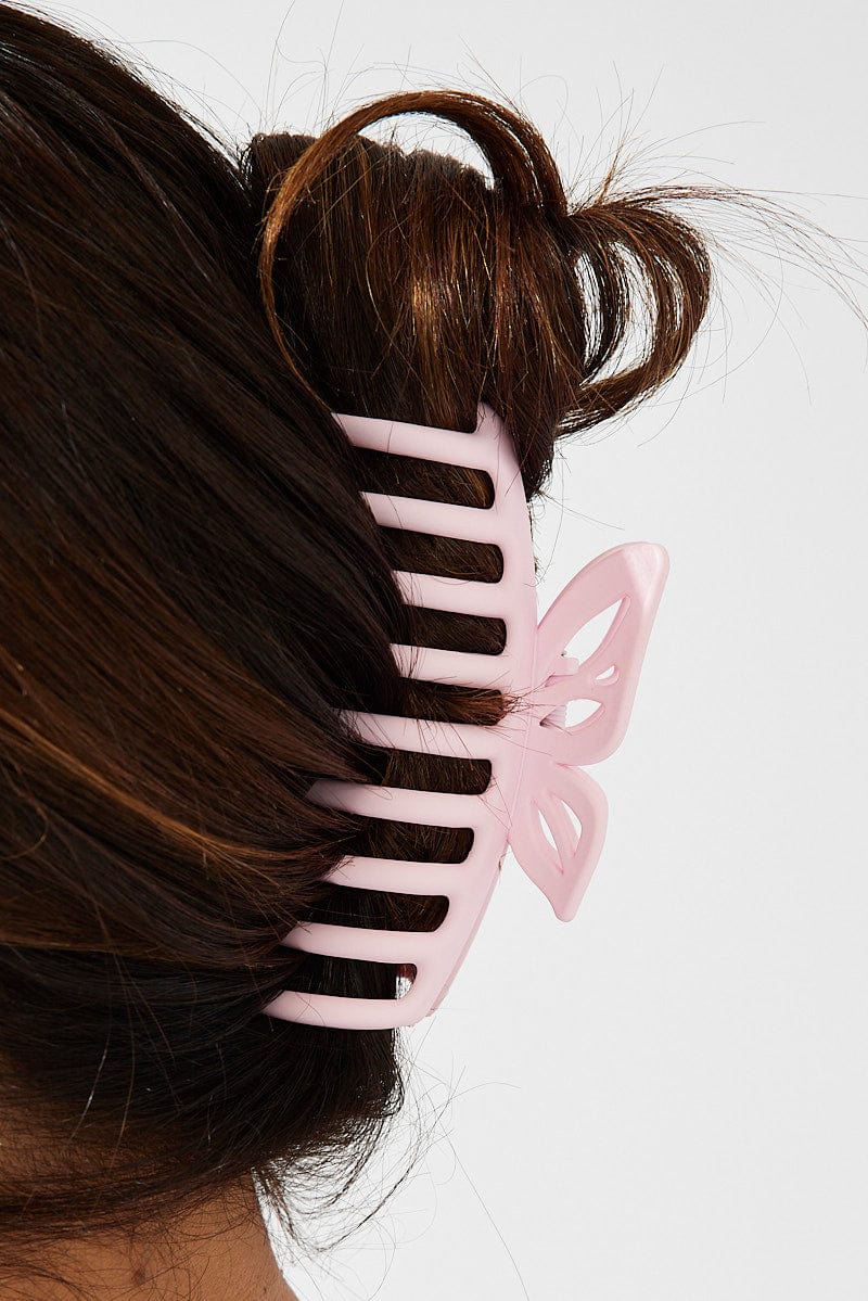 Pink Butterfly Claw Clip for YouandAll Fashion