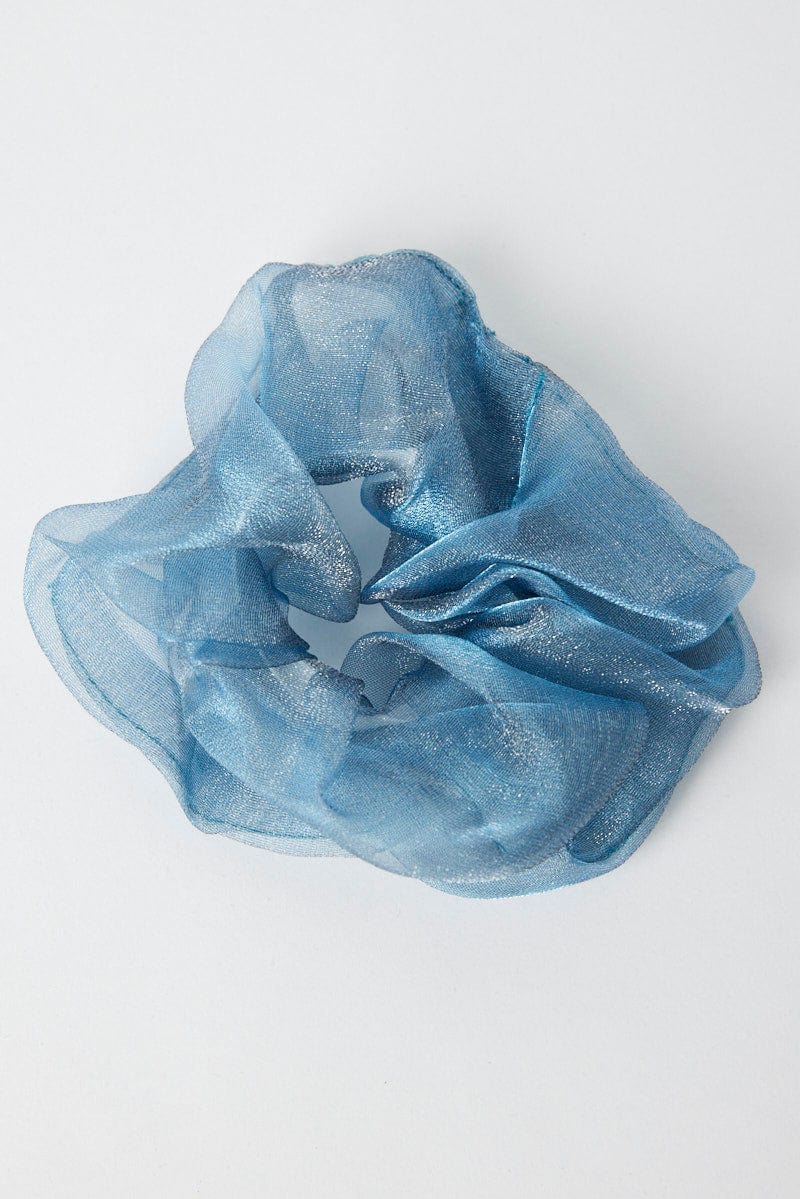 Blue Organza Scrunchie for YouandAll Fashion