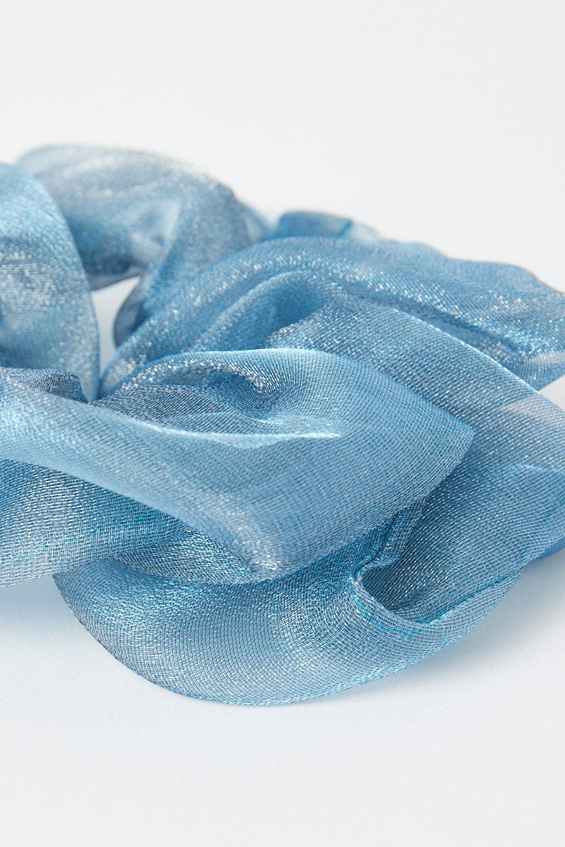 Blue Organza Scrunchie for YouandAll Fashion