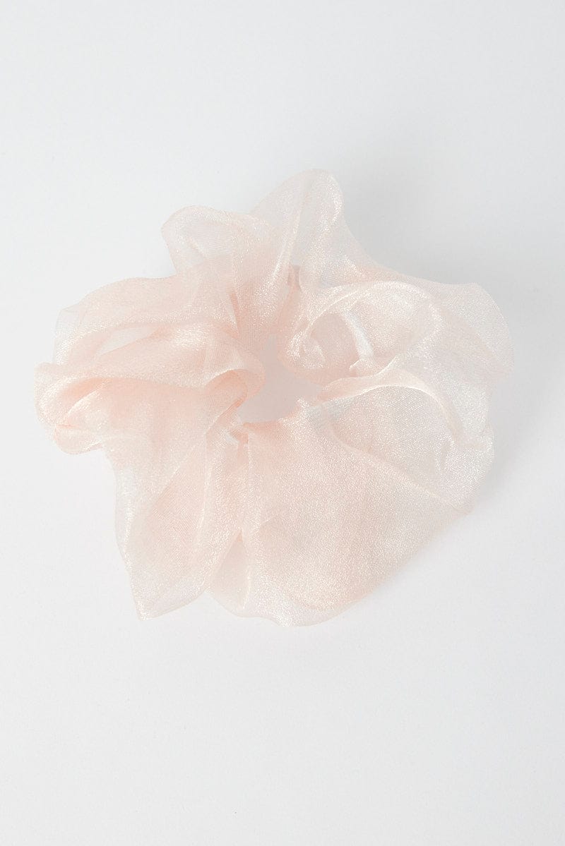 Pink Organza Scrunchie for YouandAll Fashion
