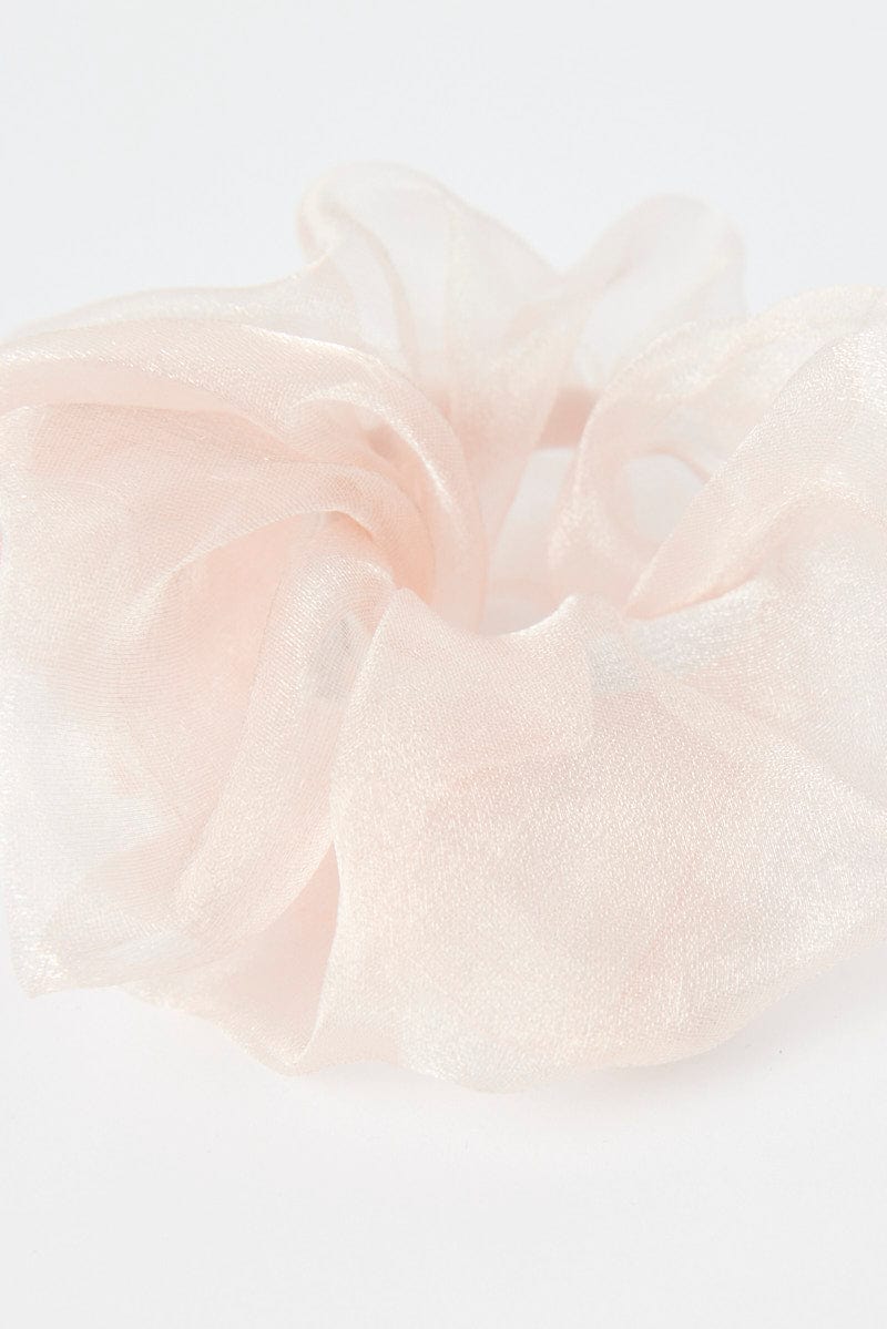 Pink Organza Scrunchie for YouandAll Fashion