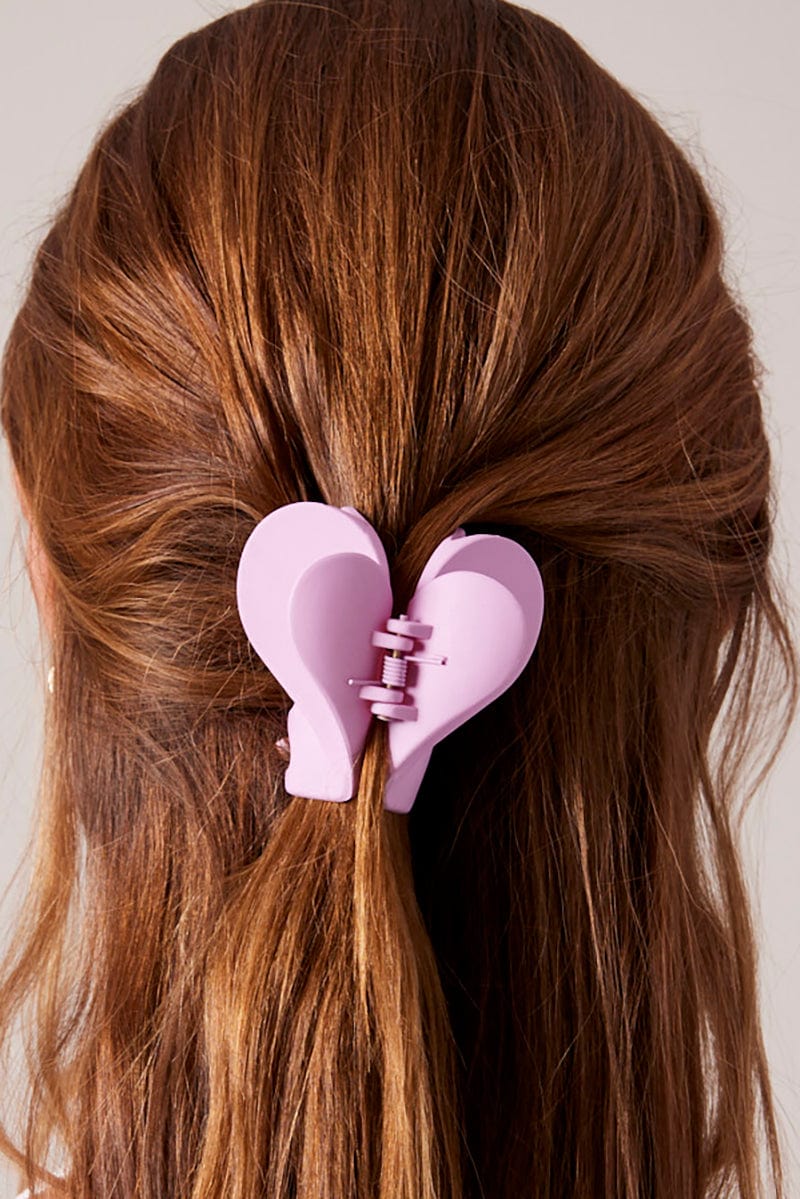 Pink Heart Claw Clip for YouandAll Fashion