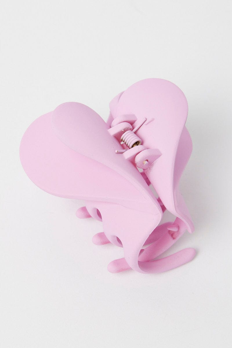 Pink Heart Claw Clip for YouandAll Fashion