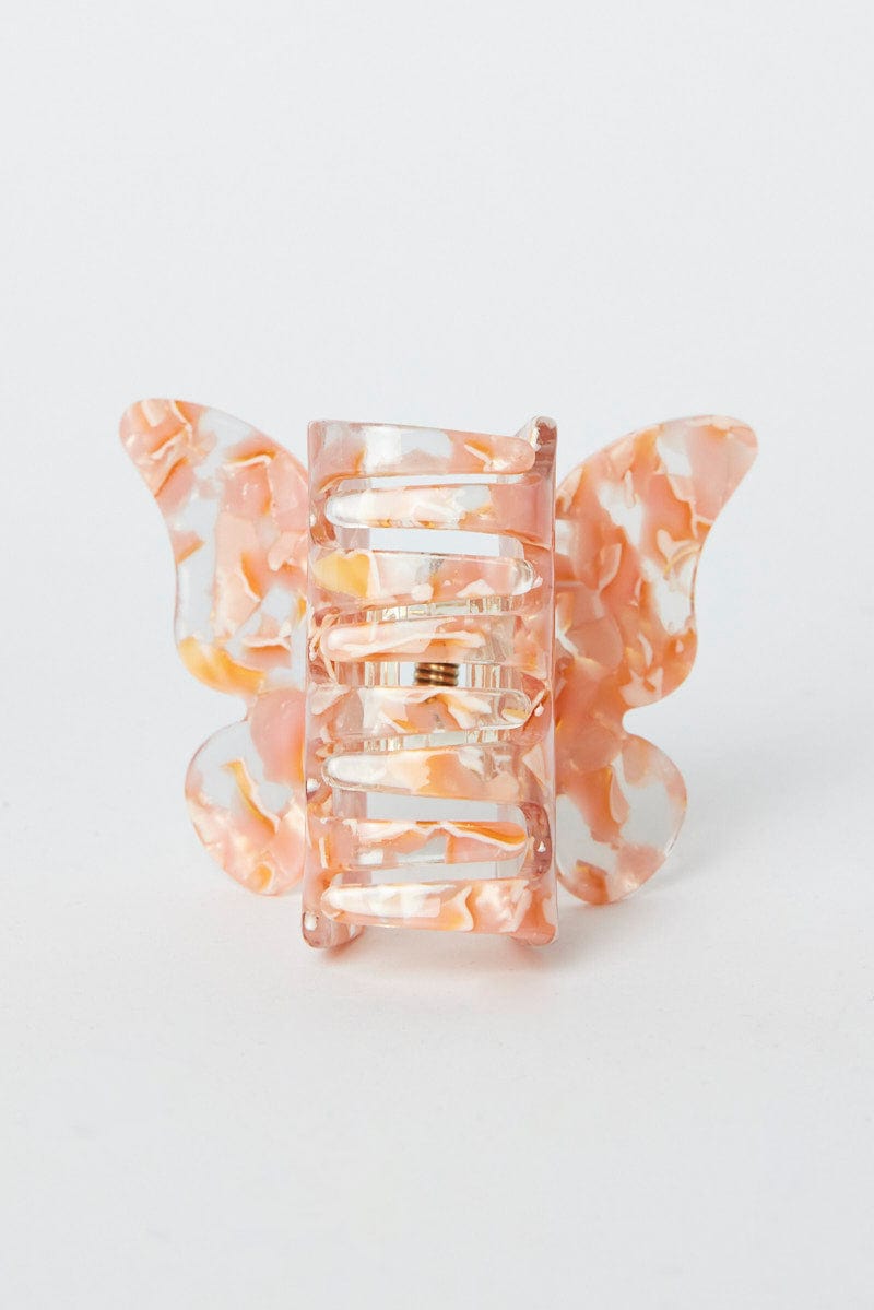 Orange Butterfly Claw Clips for YouandAll Fashion