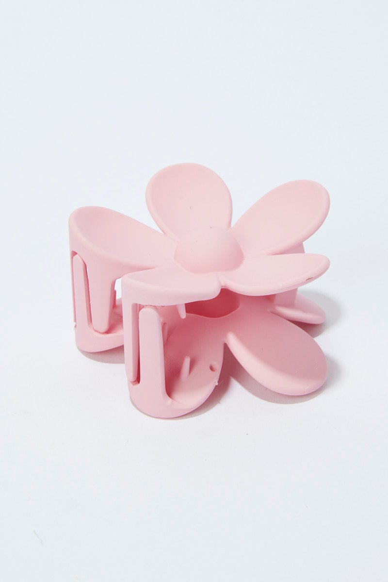 Pink Flower Hair Claw for YouandAll Fashion