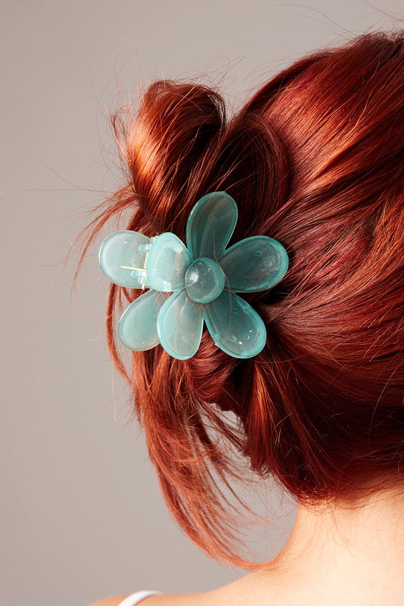 Blue Flower Claw Clip for YouandAll Fashion