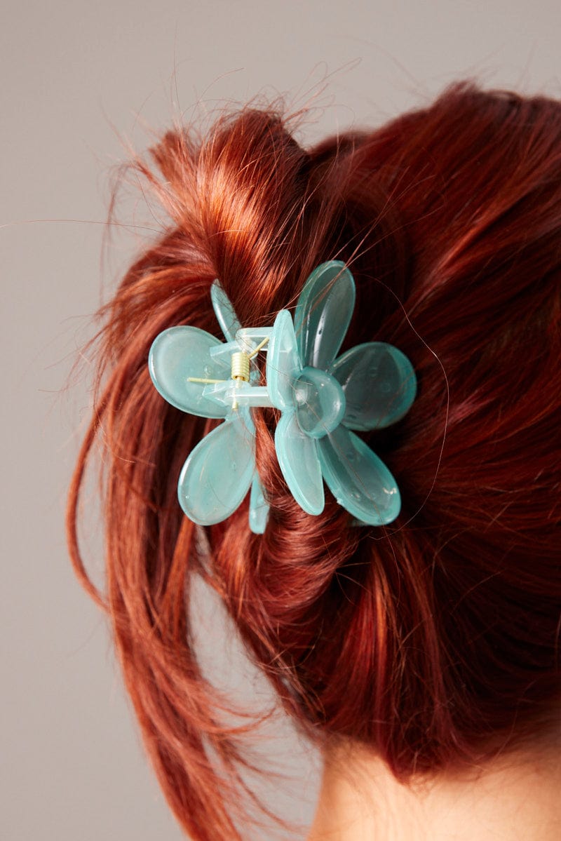 Blue Flower Claw Clip for YouandAll Fashion