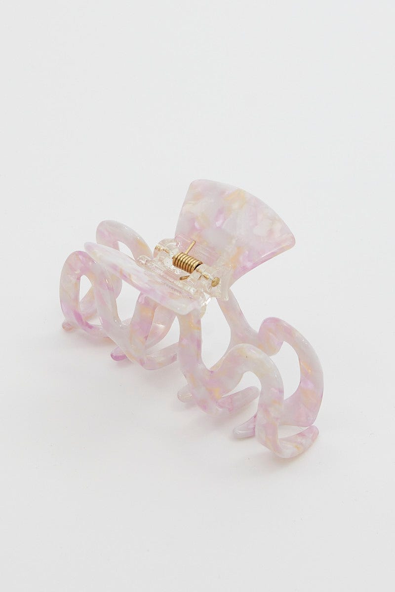 Pink Swirl Claw Clip For Women By You And All