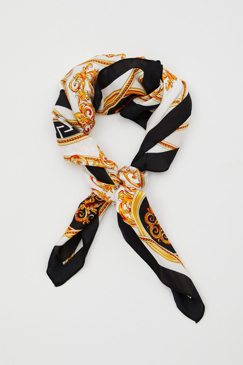 Print Baroque Print Satin Scarf For Women By You And All