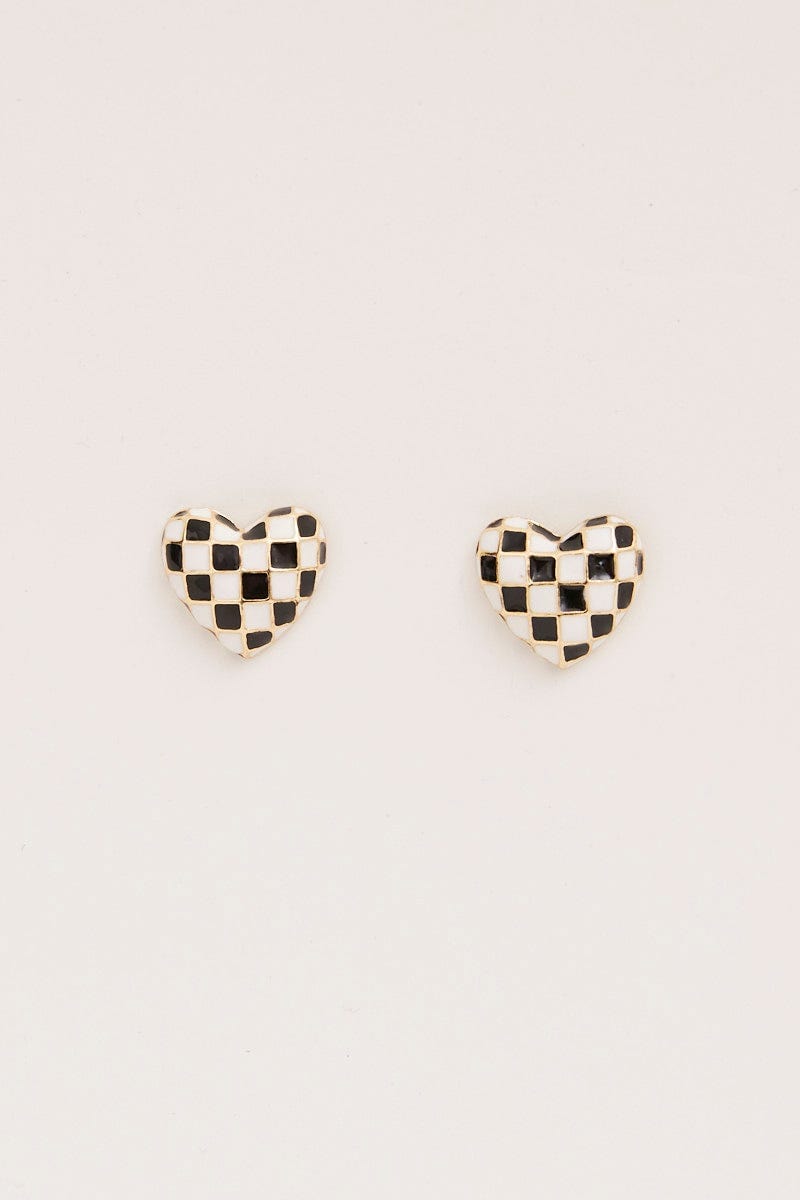 Check Check Heart Earrings For Women By You And All