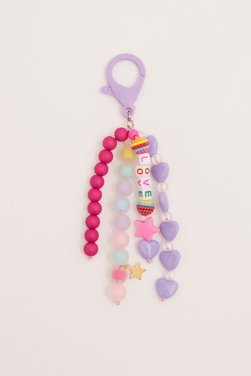 Multi Heart Charm Keyring For Women By You And All