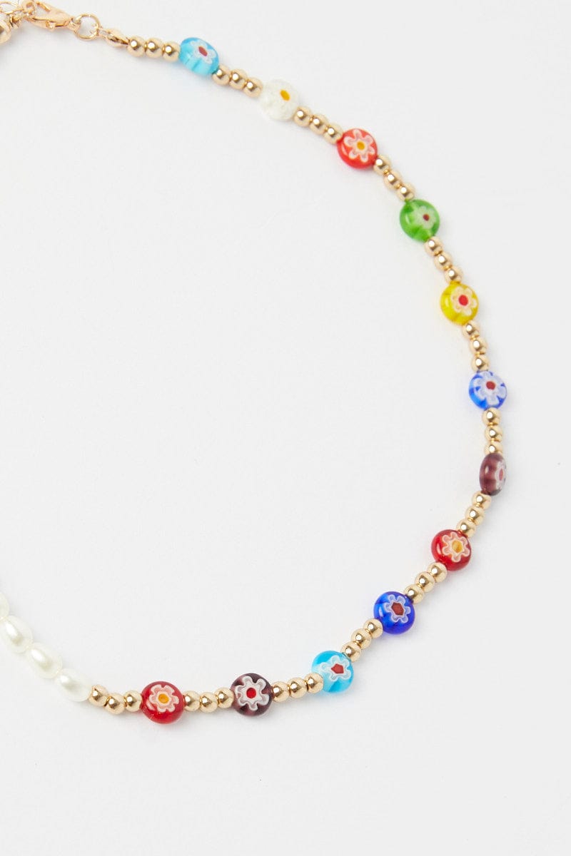 Multi Lucite Decor Necklace for YouandAll Fashion
